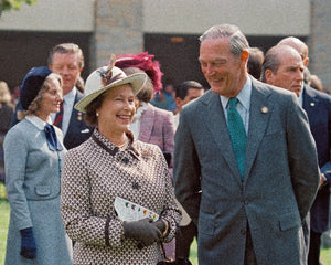 Open image in slideshow, Queen Elizabeth II with Ted Bassett
