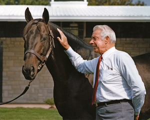 Open image in slideshow, Joe DiMaggio with Seattle Slew
