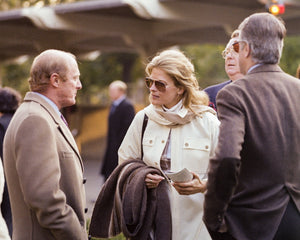 Open image in slideshow, Candice Bergen Attends the Races
