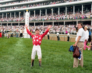 Open image in slideshow, Pat Day Wins the Derby
